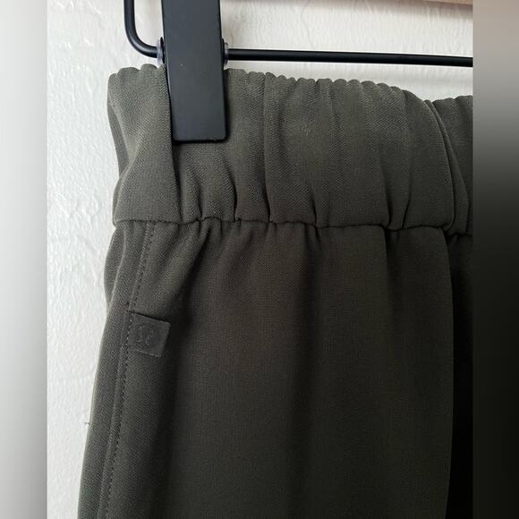 Lululemon noir wide leg belted pants Olive green 4 - Picture 8 of 10